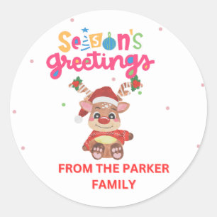 Gepersonaliseerde Parker Family Seizoensgebonden S Ronde Sticker