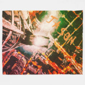 Gepersonaliseerde Parkour Graffiti Kunst Fleece Deken (Voorkant (Horizontaal))