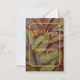 Gepersonaliseerde parochie Thanksgiving Heilige Ka Notitiekaartje