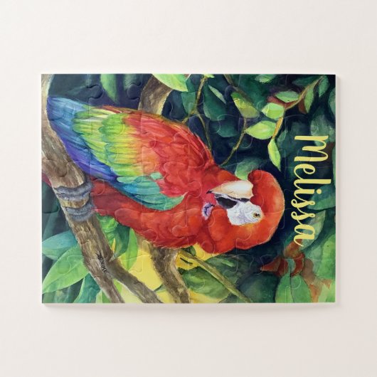 Gepersonaliseerde Parrot Puzzle Legpuzzel (Horizontaal)