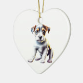 Gepersonaliseerde Parson Russell Terrier Puppy Keramisch Ornament (Links)