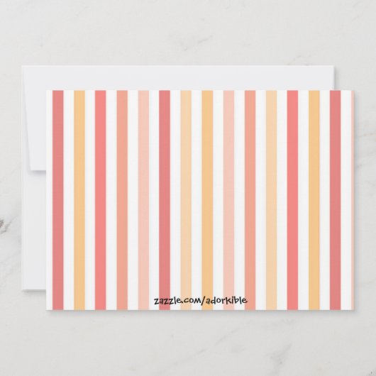 Gepersonaliseerde partij egel en cupcake kaart (Achterkant)