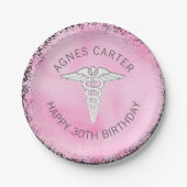 Gepersonaliseerde partij voor medische professiona papieren bordje (Voorkant)