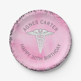 Gepersonaliseerde partij voor medische professiona papieren bordje