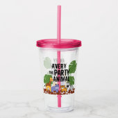 Gepersonaliseerde Party Animal Safari Giveaway Acryl Drinkbeker (Voorkant)