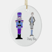 Gepersonaliseerde Party Boy Notenkraker Keramisch Ornament (Rechts)
