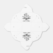 Gepersonaliseerde Party Lovebirds Zwart Wit Bruilo Bedankdoosjes (Uitgevouwen)