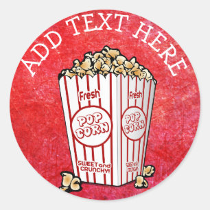 GEPERSONALISEERDE Party Popcorn Stickers