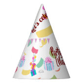 Gepersonaliseerde Party Time Celebration Pet Feesthoedjes (Links)
