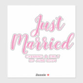 Gepersonaliseerde Pas getrouwd huwelijksreis net g Sticker (Vel)