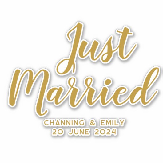 Gepersonaliseerde Pas getrouwd huwelijksreis net g Sticker (Voorkant)