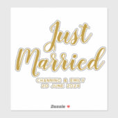 Gepersonaliseerde Pas getrouwd huwelijksreis net g Sticker (Vel)