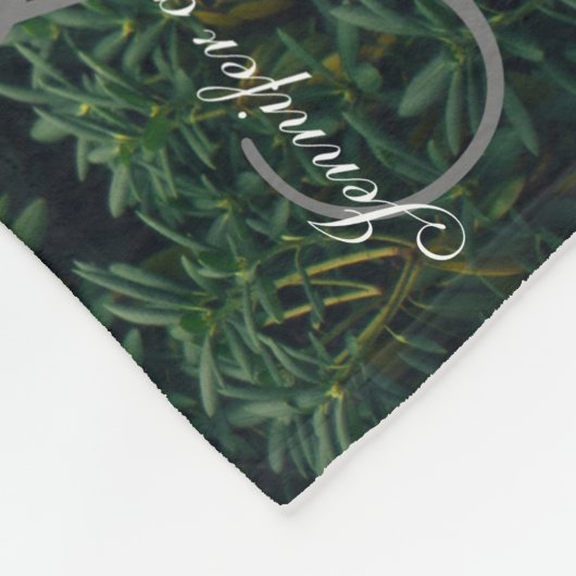 Gepersonaliseerde Pas getrouwd Keepsake Monogram F Fleece Deken (Hoek)