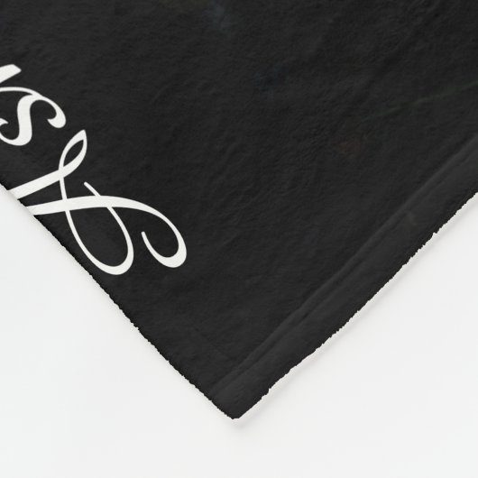 GEPERSONALISEERDE PAS GETROUWD KEEPSAKE Monogram F Fleece Deken (Hoek)