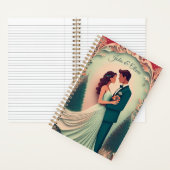 Gepersonaliseerde Pas getrouwd Kerstdagboek Notitieboek (Binnen)