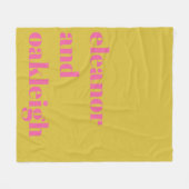 Gepersonaliseerde Pas getrouwd paar naam roze geel Fleece Deken (Voorkant (Horizontaal))