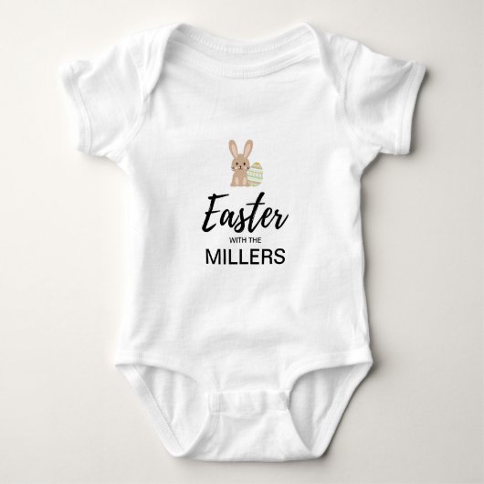 Gepersonaliseerde Pasen bodysuit voor baby (Voorkant)