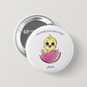 Gepersonaliseerde Pasen Chick Ei Hunt Chick Ronde Button 5,7 Cm (Voorkant /achterkant)