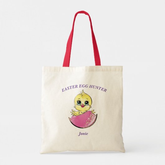 Gepersonaliseerde Pasen Chick Ei Hunt Chick Tote Bag (Achterkant)