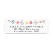 Gepersonaliseerde Pasen Kaart Retour Adreslabels Etiket (Voorkant)