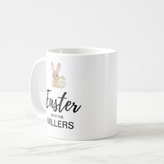 Gepersonaliseerde Pasen "met het gezin" | Cadeau Koffiemok (Voorkant links)