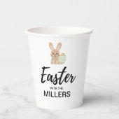 Gepersonaliseerde Pasen "met het gezin" | Papieren Bekers (Voorkant)