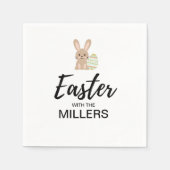 Gepersonaliseerde Pasen "met het gezin" | Servet (Voorkant)