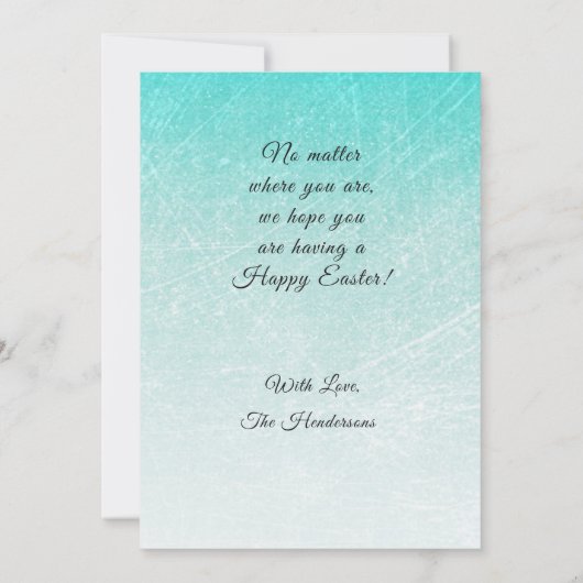 Gepersonaliseerde Pasen Nor'easter kaart (Achterkant)