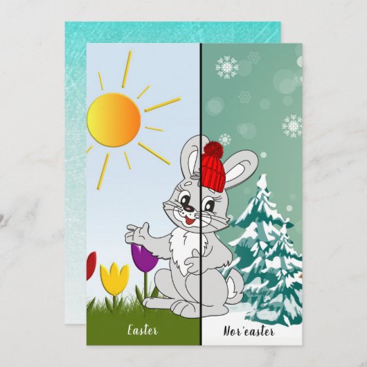 Gepersonaliseerde Pasen Nor'easter kaart (Voorkant / Achterkant)