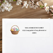 Gepersonaliseerde Pasen Rattan mand & Pasteleieren Etiket