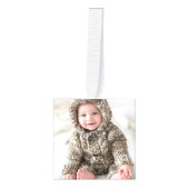 Gepersonaliseerde Pasgeboren Baby Foto Kerstmis Decoratie (Voorkant)