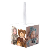 Gepersonaliseerde Pasgeboren Baby Foto Kerstmis Decoratie (Achter hoekig)