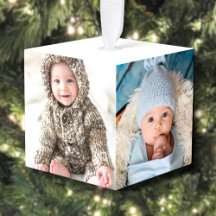 Gepersonaliseerde Pasgeboren Baby Foto Kerstmis