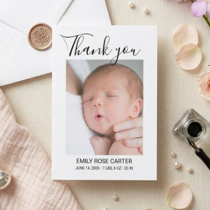 Gepersonaliseerde pasgeboren babyfoto geboorteaank