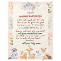 Gepersonaliseerde Pasgeboren Deken met Naam Gift