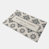 Gepersonaliseerde Passen getrouwd Floral Tegel Pat Deurmat (Schuin)