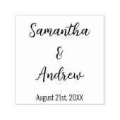 Gepersonaliseerde Passen getrouwd Namen en trouwda Zelfinktende Stempel (Design)