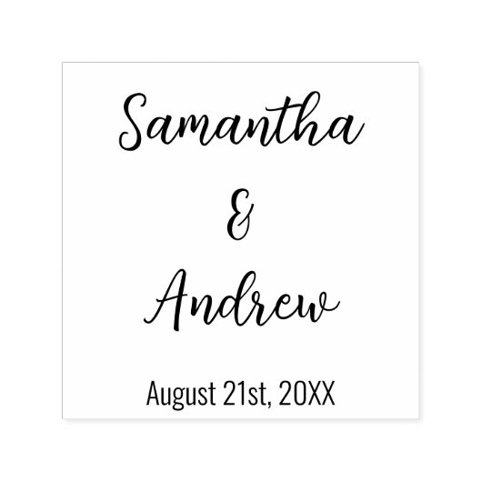 Gepersonaliseerde Passen getrouwd Namen en trouwda Zelfinktende Stempel (Design)