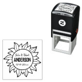 Gepersonaliseerde Passen getrouwd Trouwdatum Zonne Zelfinktende Stempel (In situ)