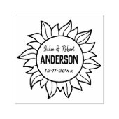 Gepersonaliseerde Passen getrouwd Trouwdatum Zonne Zelfinktende Stempel (Design)