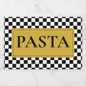 Gepersonaliseerde Pasta Jar Label met Classic Styl Voedselcontainer Etiket (Enkel label)
