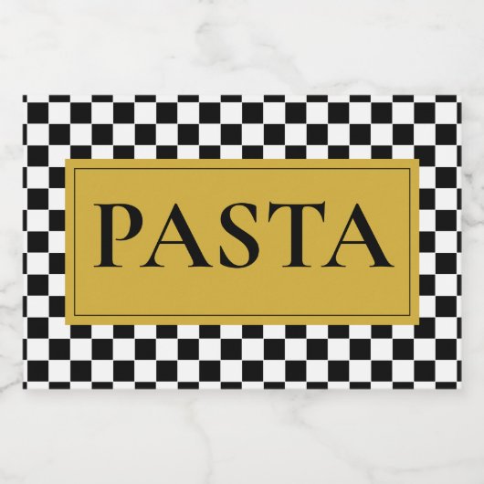 Gepersonaliseerde Pasta Jar Label met Classic Styl Voedselcontainer Etiket (Enkel label)