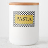 Gepersonaliseerde Pasta Jar Label met Classic Styl Voedselcontainer Etiket (Voorkant)
