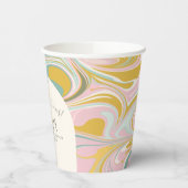 Gepersonaliseerde Pastel Abstracte Graduation Part Papieren Bekers (Links)