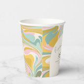 Gepersonaliseerde Pastel Abstracte Graduation Part Papieren Bekers (Rechts)