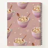 Gepersonaliseerde Pastel Apple Cinnamon Tea Patter Notitieboek (Achterkant)