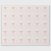 Gepersonaliseerde Pastel Blush Roze Coquette Miles Cadeaupapier (Vlak)
