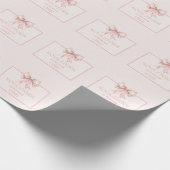 Gepersonaliseerde Pastel Blush Roze Coquette Miles Cadeaupapier (Hoek)