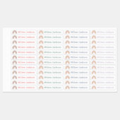 Gepersonaliseerde Pastel Boho Rainbow School Naam Labels (Vel)
