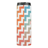Gepersonaliseerde Pastel chevron Thermal Tumbler Thermosbeker (Achterkant)